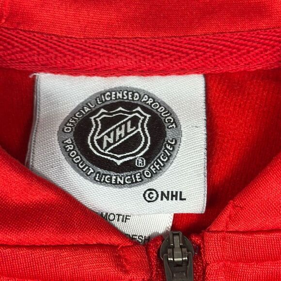 NHL Washington Capitols Quarter zip Shirt Mens size M Medium Red - Picture 4 of 6